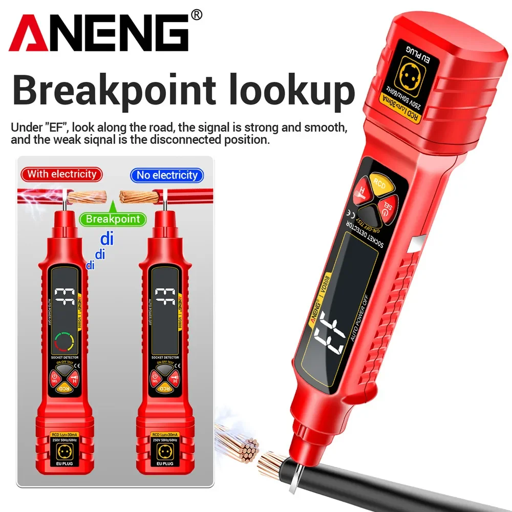 Circuit Breaker Finder - ANENG VD808 testeur de prise numérique