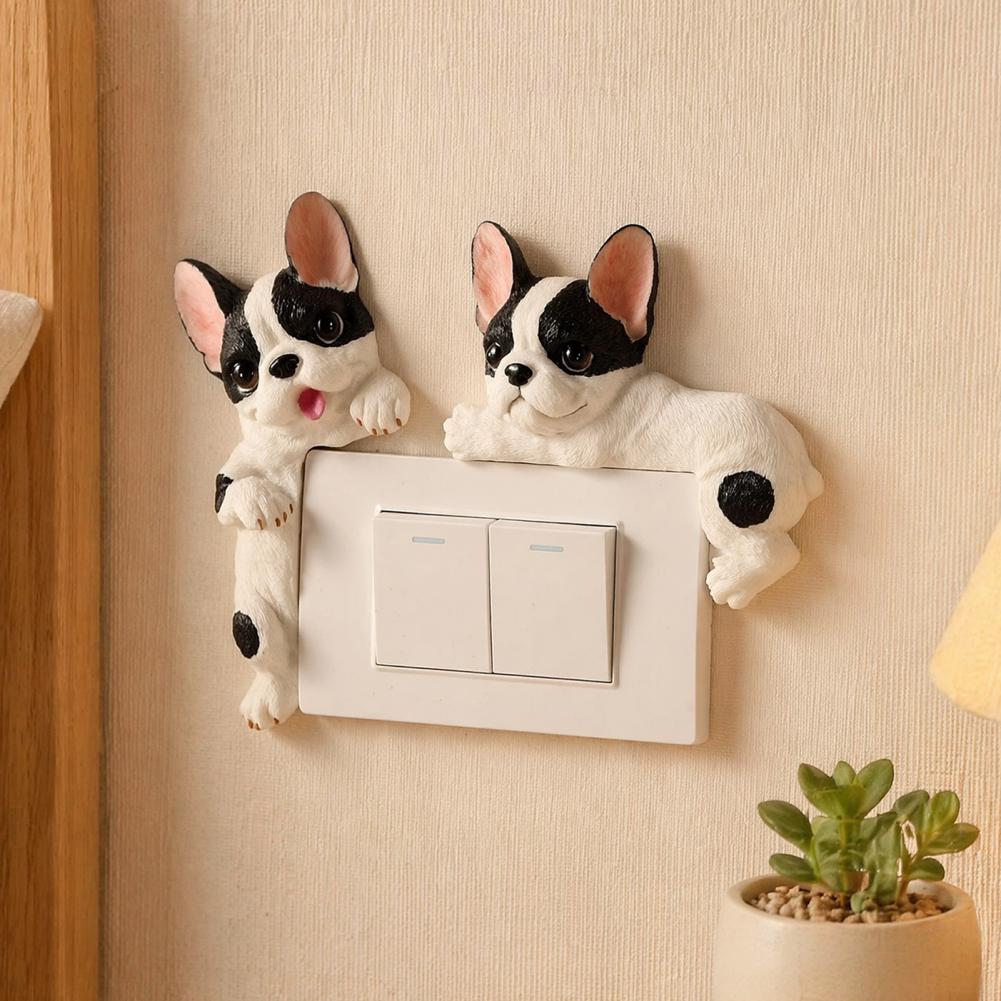 Electrical Outlet Cover - Cache-interrupteur 3D en résine Bouledogue Français,