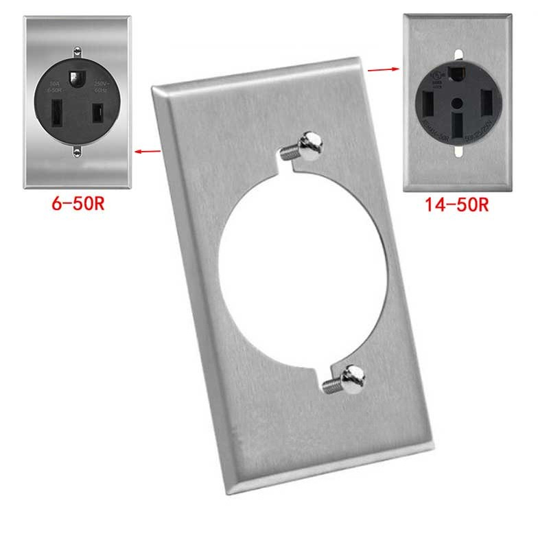 Electrical Outlet Cover - Plaque murale en acier inoxydable brossé,