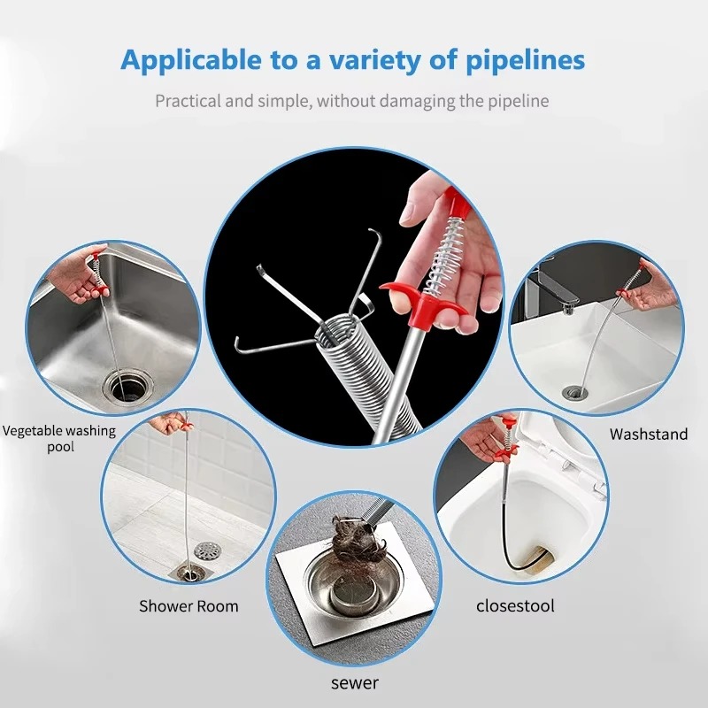 Plumbing Snake Drain - Outil de nettoyage de tuyau de
