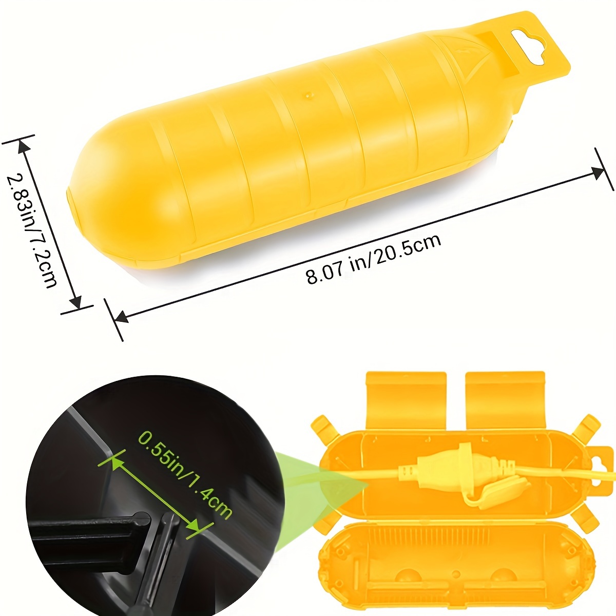 Cache-cordon de rallonge jaune - Electrical Outlet Cover avis et prix