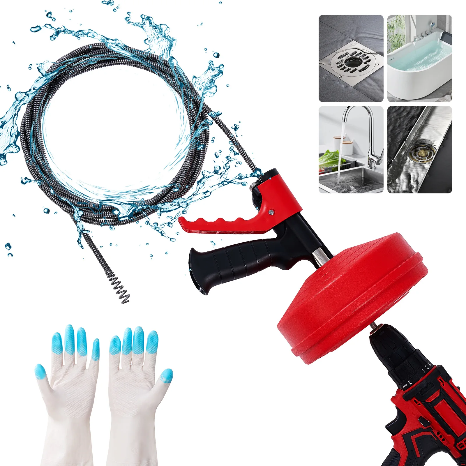 Spirale de nettoyage de canali - Plumbing Snake Drain avis et prix